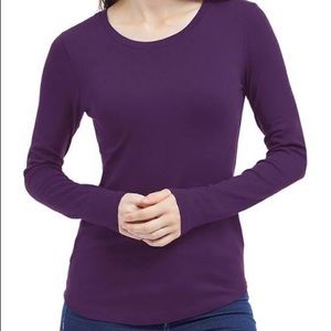 Hugo Boss Dark Purple Long Sleeve Top